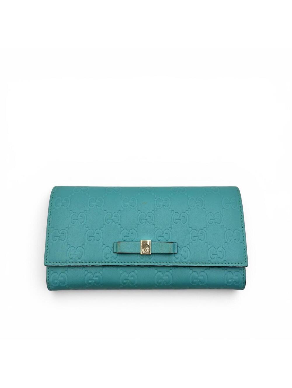 Gucci GG Embossed Continental Wallet – Turquoise